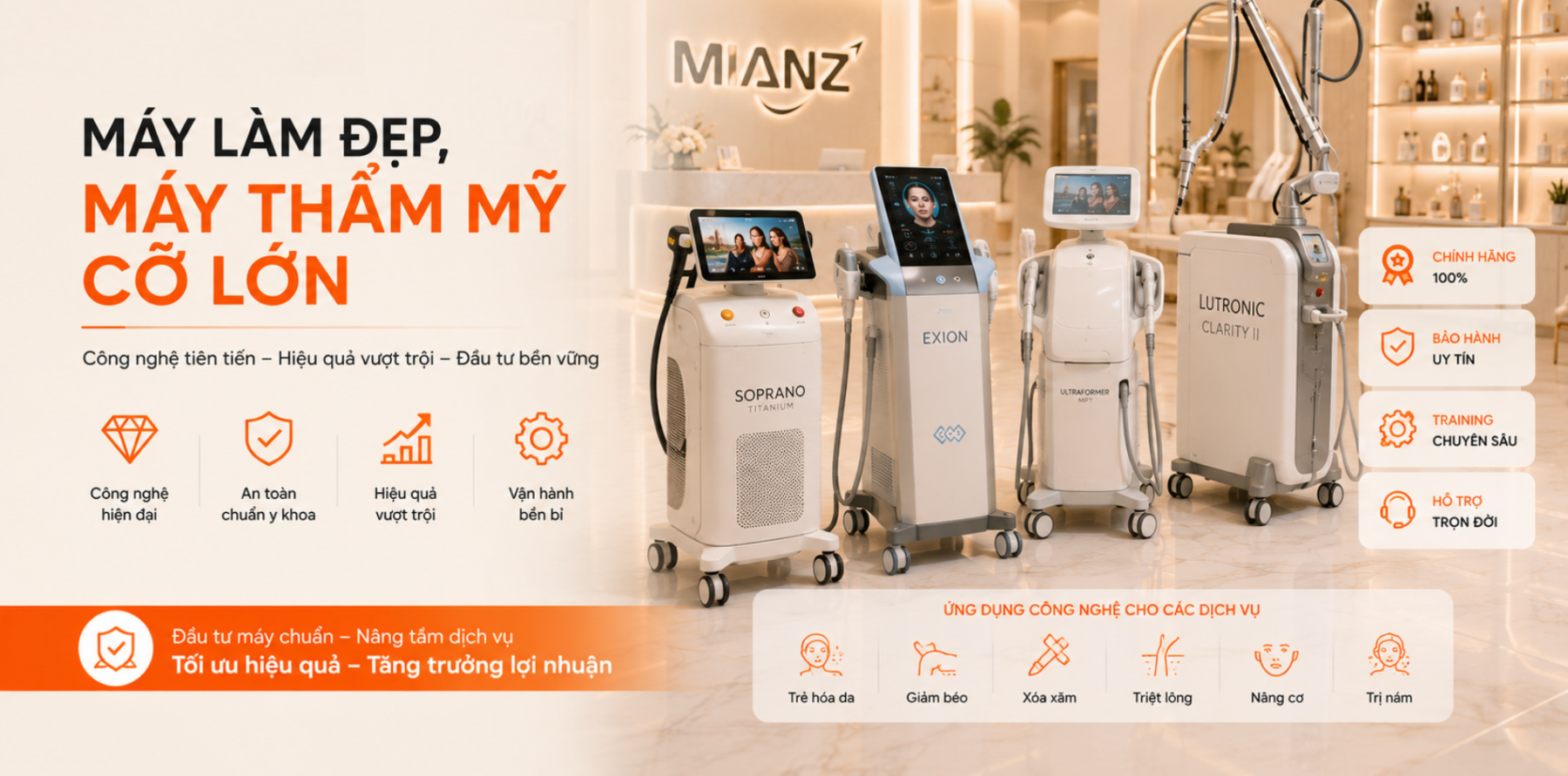Máy làm đẹp; máy thẩm mỹ MIANZ