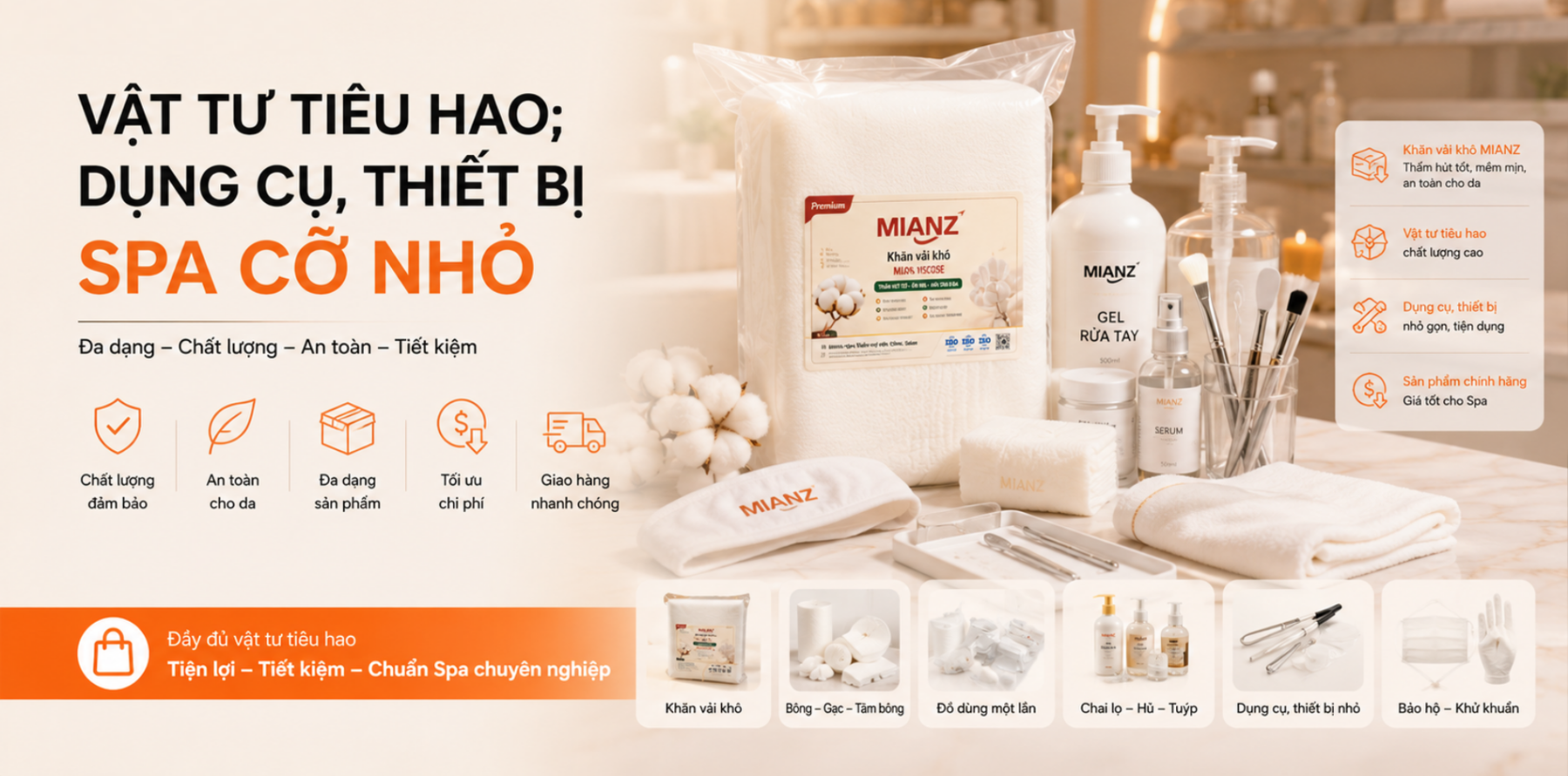 Dụng cụ, vật tư tiêu hao, máy spa MIANZ cỡ nhỏ