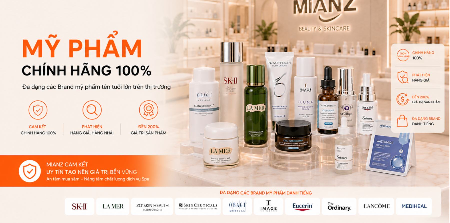 Mỹ phẩm MIANZ chính hãng cho Spa